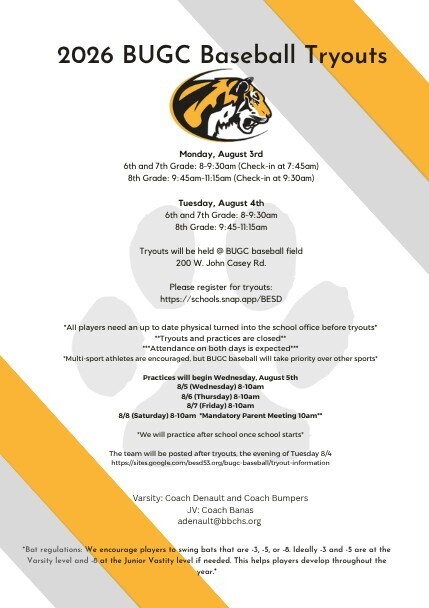Baseball Tryout Information