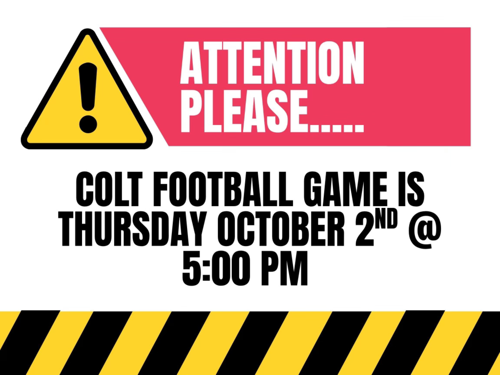 colt Football game 1