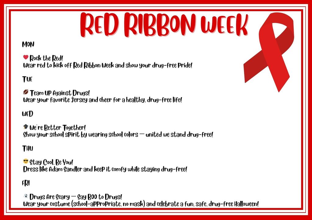 Red Ribbon Week Attire