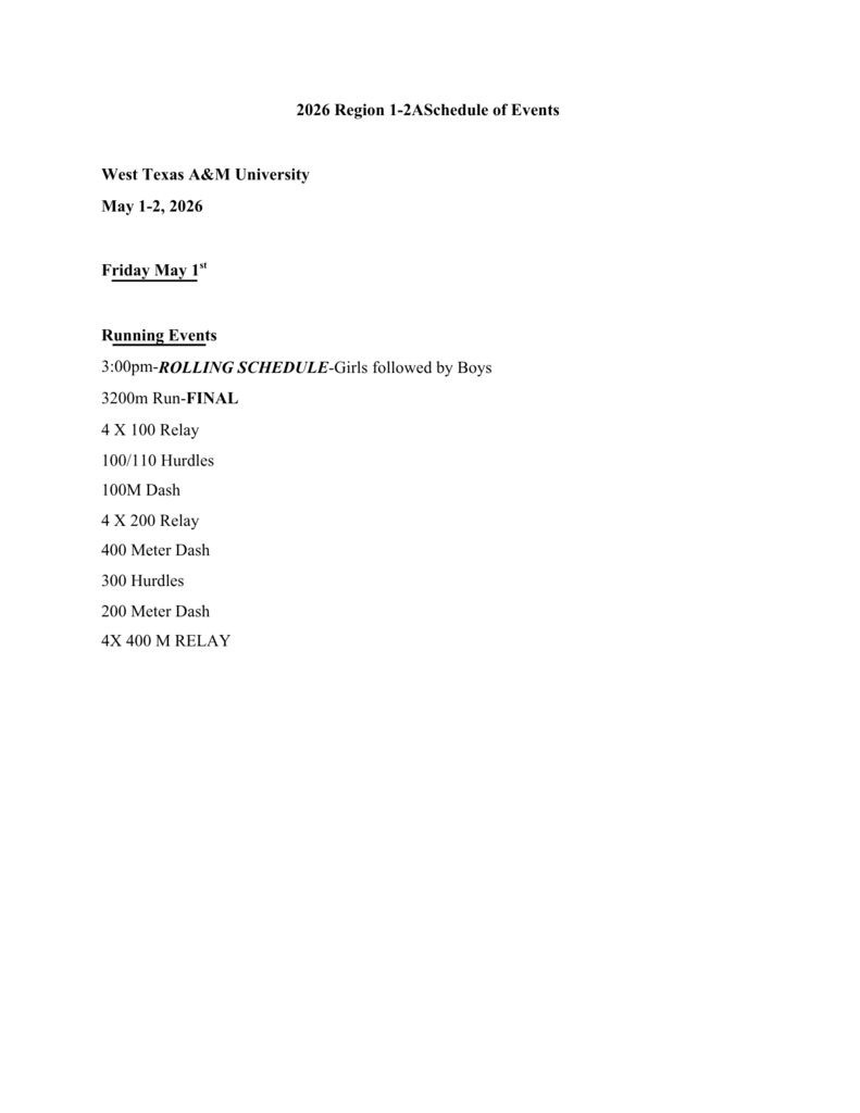 regional events