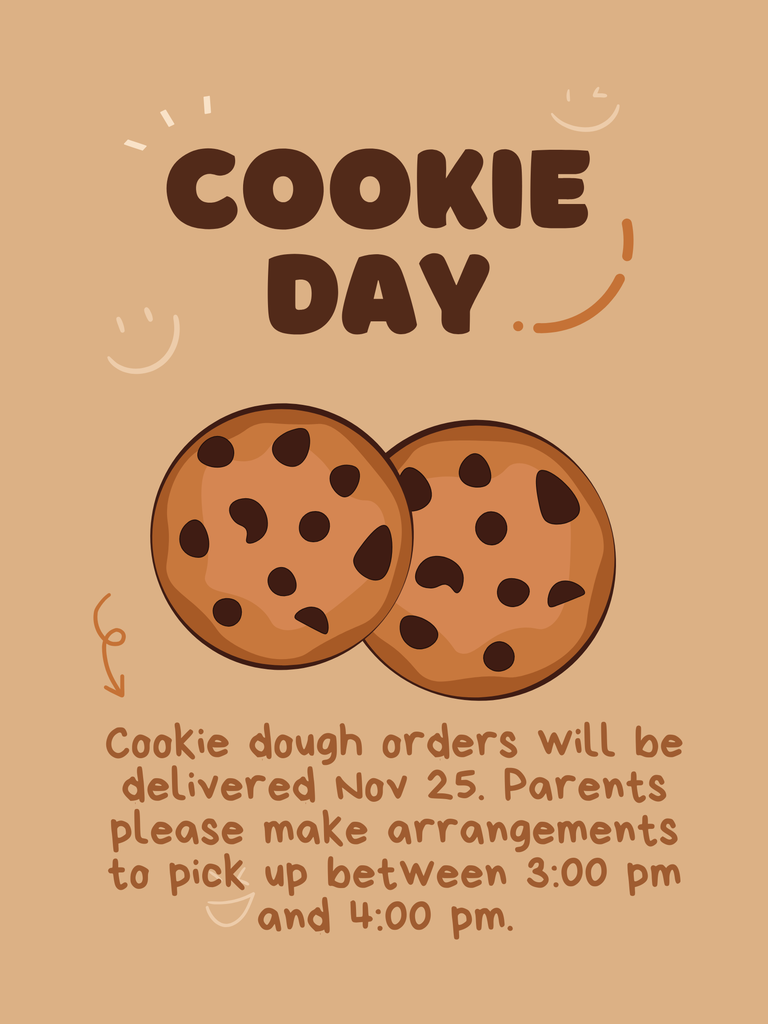 Cookie dough deliver flyer