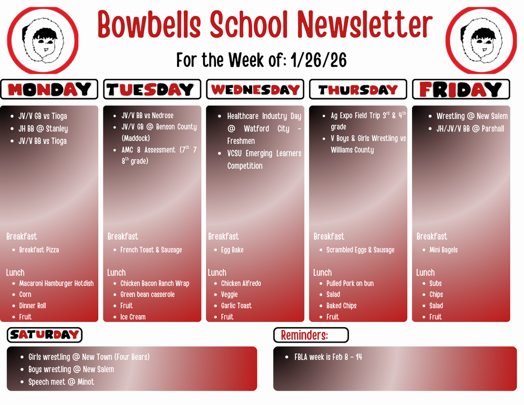 Jan 26 week newsletter
