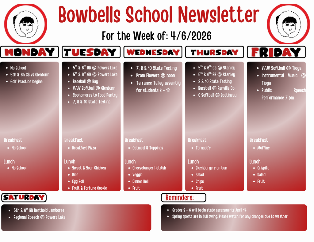 April 6 week calendar