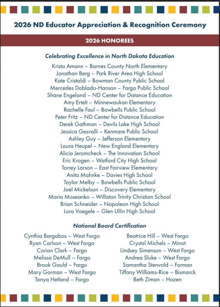 educator recognition ceremony
