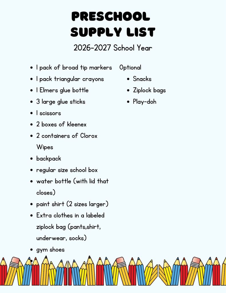 preschool list