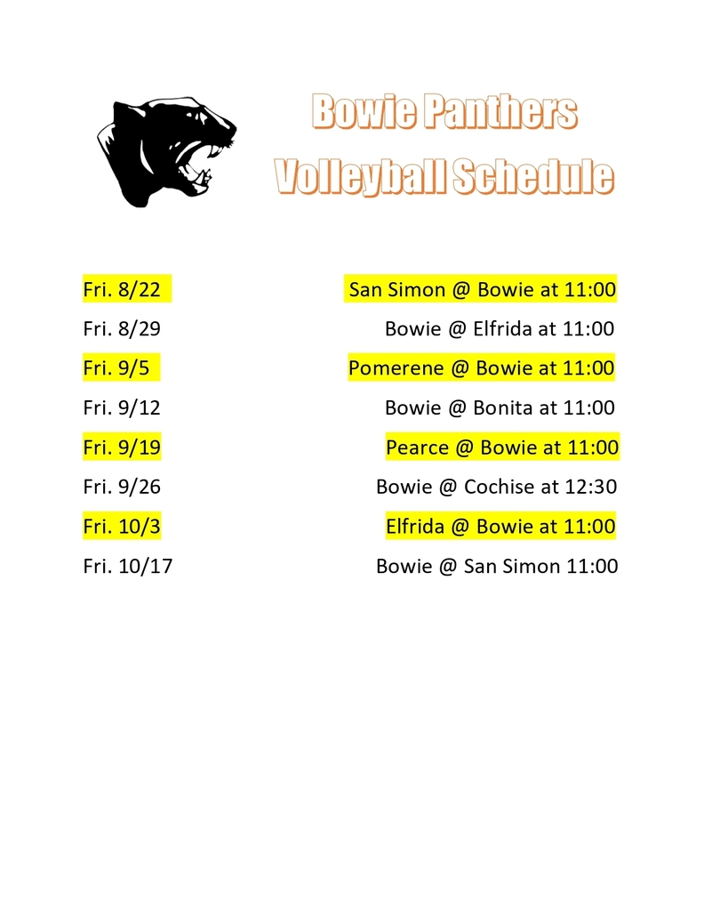 vball schedule