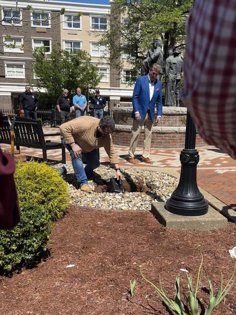 Sam Ford lowers the BG 2050 Time Capsule
