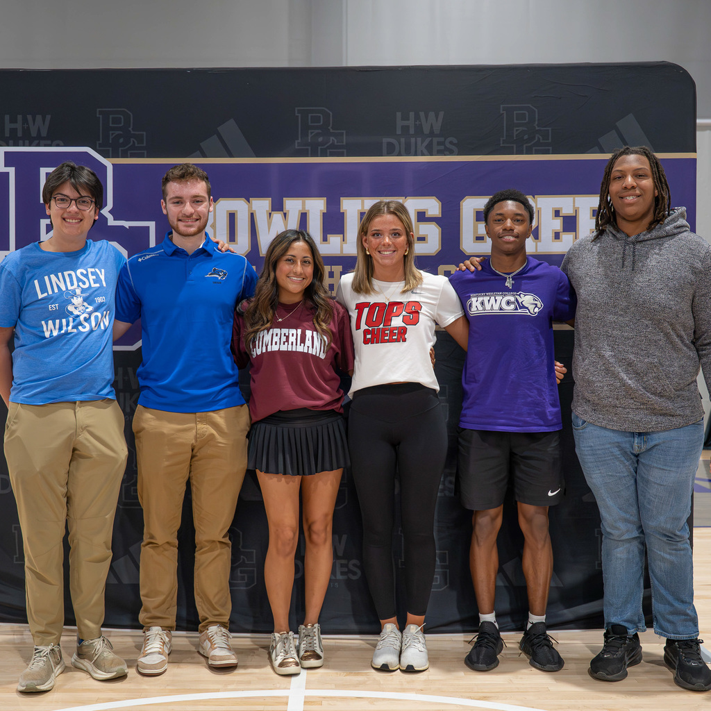 Six student athletes signing Letters of Intent on April 23