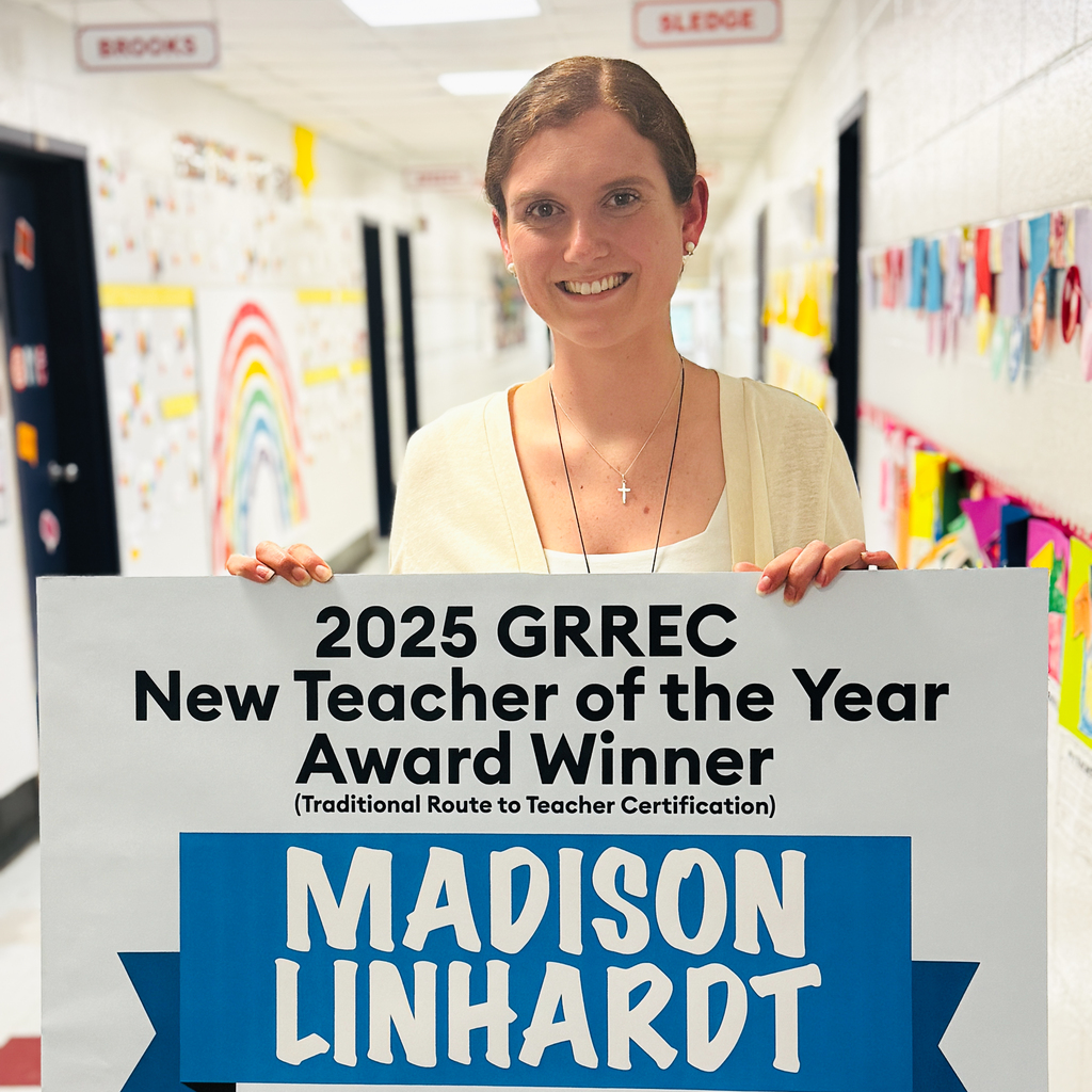 Madison Linhardt GRREC New Teacher of the Year