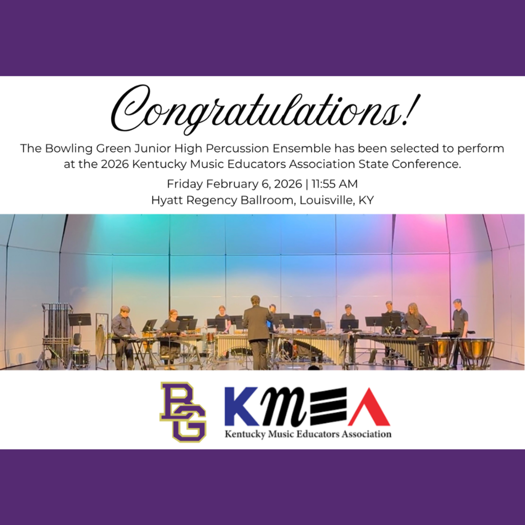 Congratulations BGJHS Percussion Ensemble