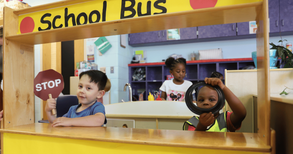 First Day of Preschool: Driving the Bus