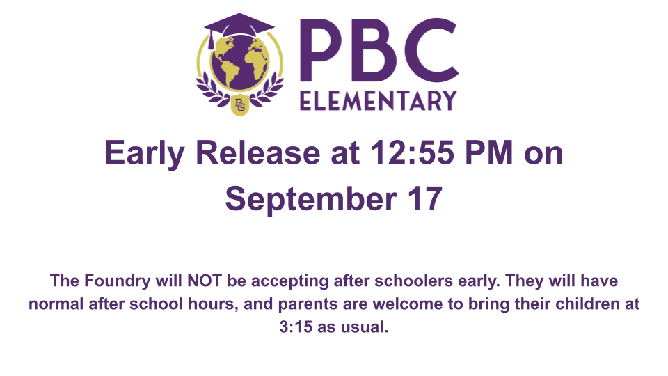 Early Release Day