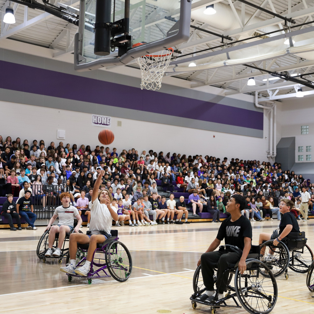 Wheelchair basketball at BGJHS