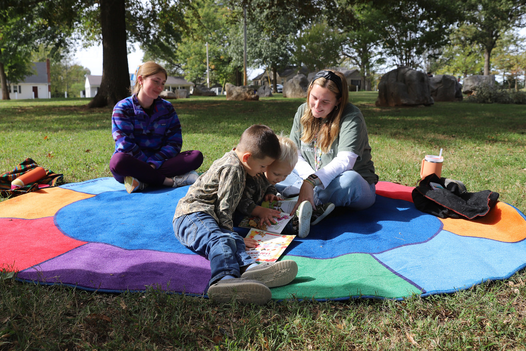 Reading at the park: PreK Family Engagement