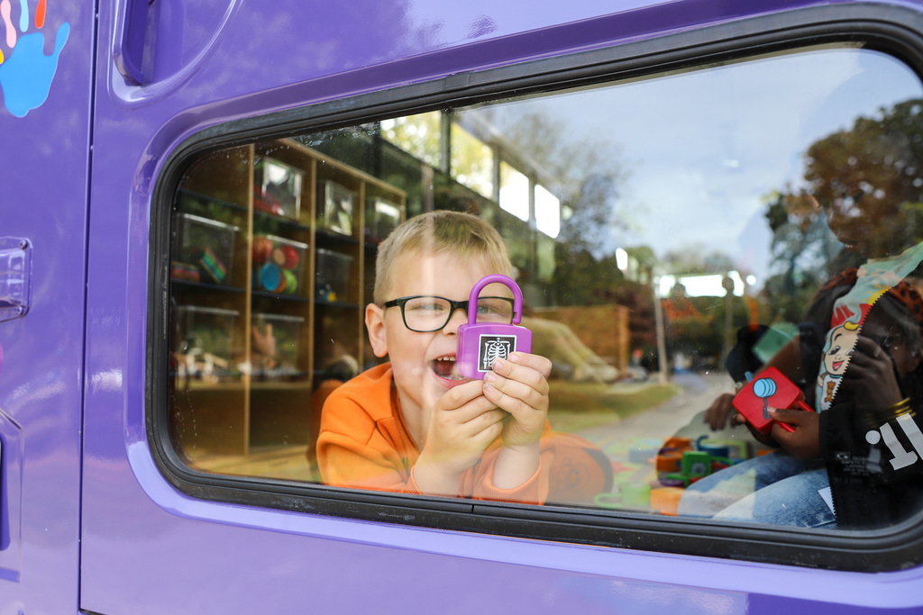 Fun on the Itty Bitty Purple Bus