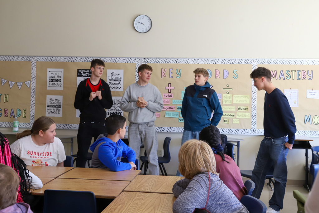 GAPP students answer questions at T. C. Cherry