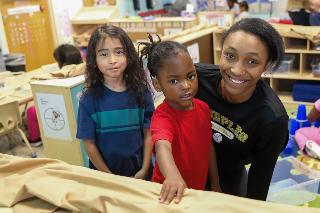 Student athletes with Itty Bitty Purples