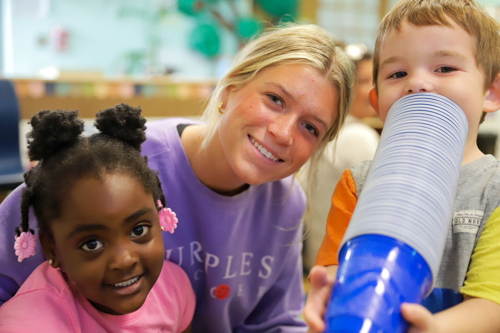 Student athletes with Itty Bitty Purples