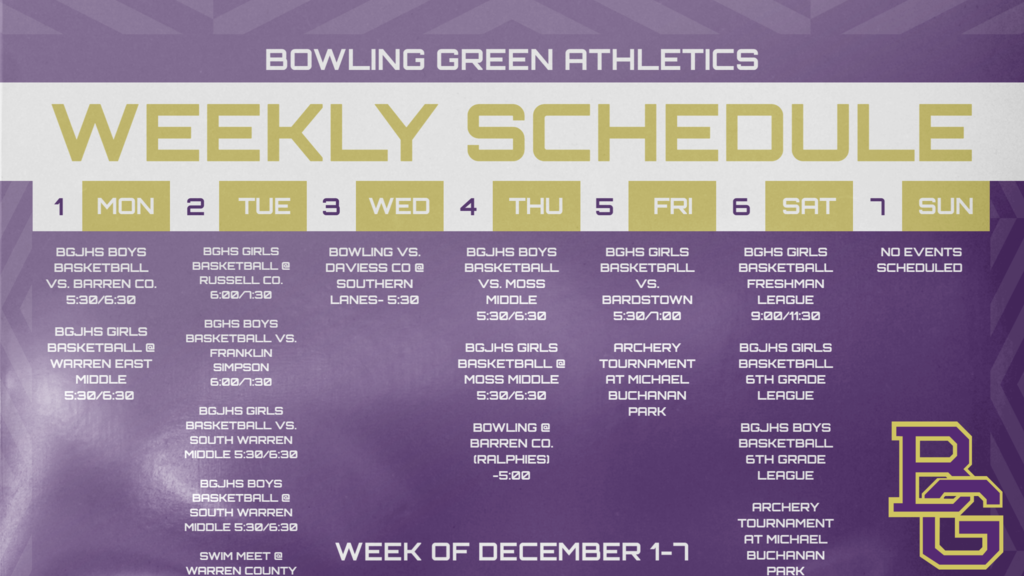 Week of December 1st