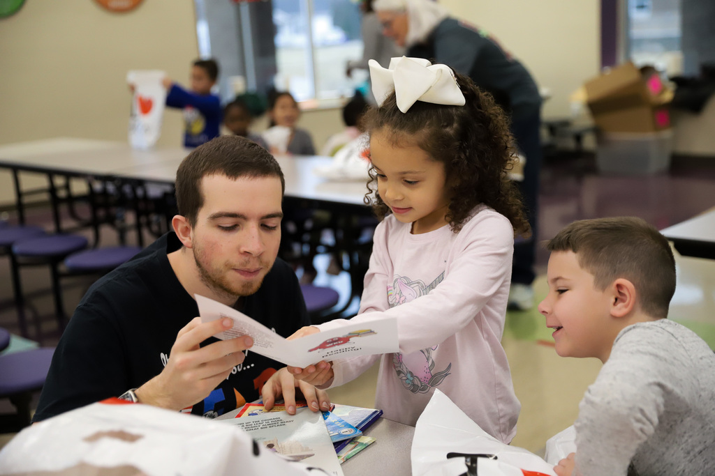 Reading card together