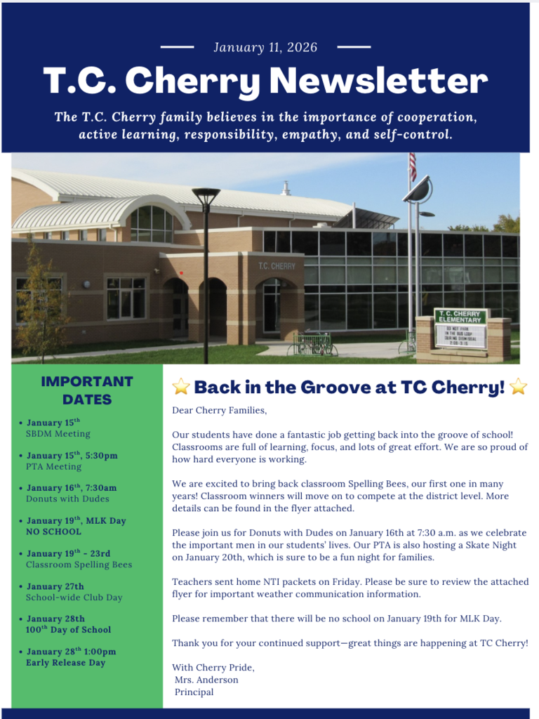 TCC Newsletter January 11, 2026