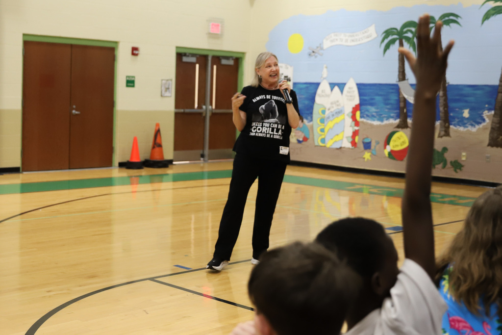 Katherine Applegate answers questions at TC Cherry