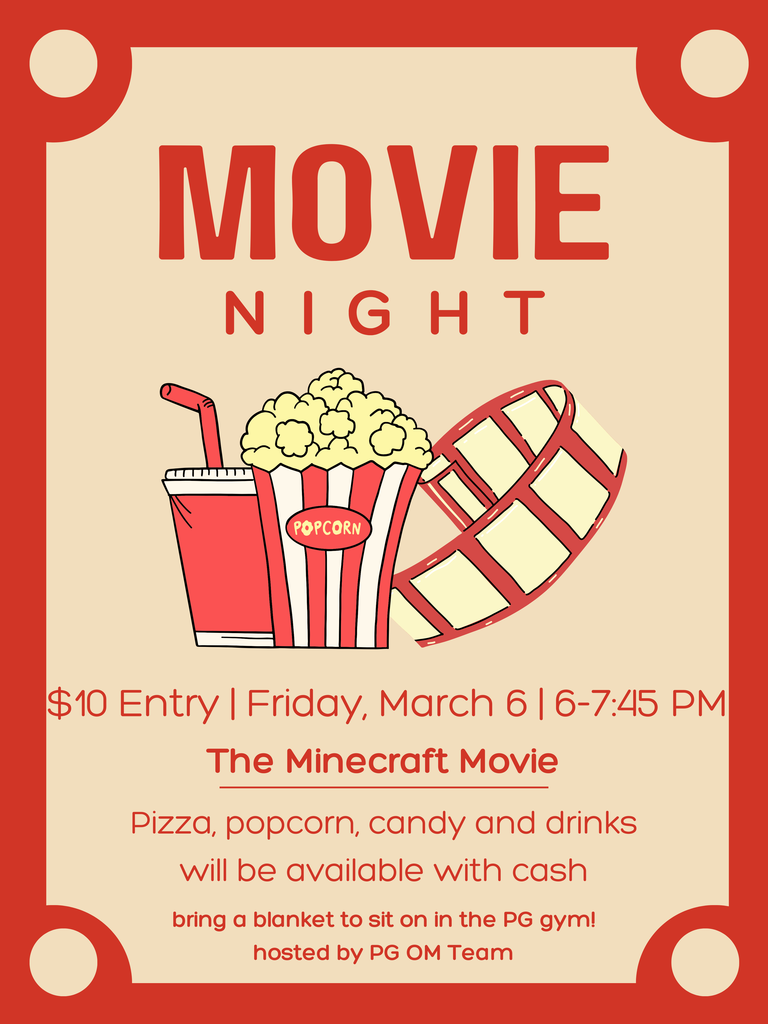 Orange and Cream Retro Movie Night Poster