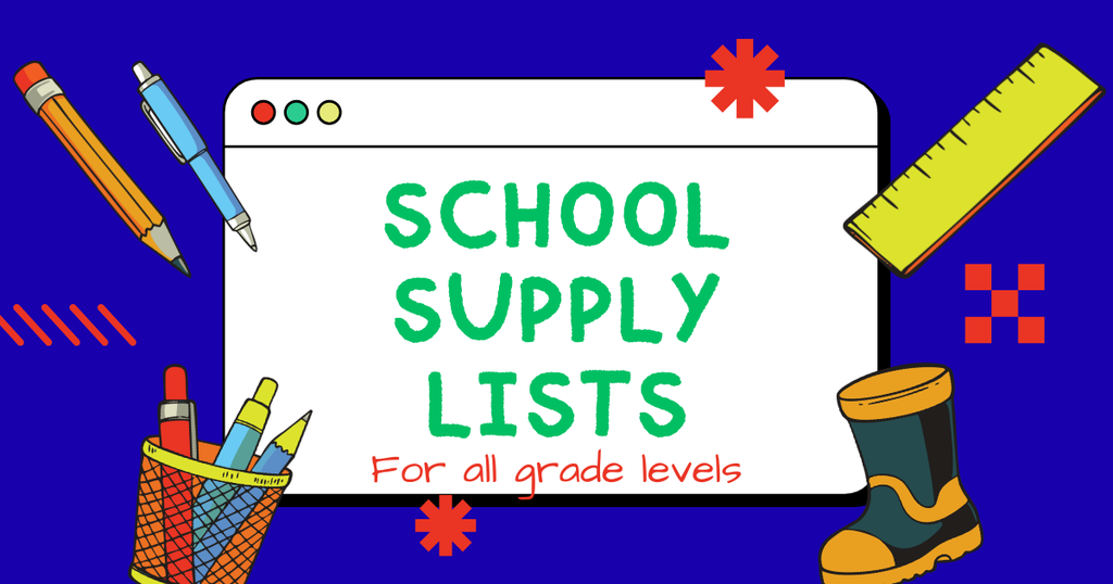 School Supply Lists for All Grade Leve;s