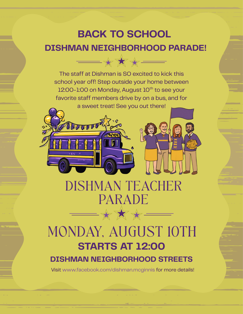 Teacher Neighborhood Parade 12:00-1:30