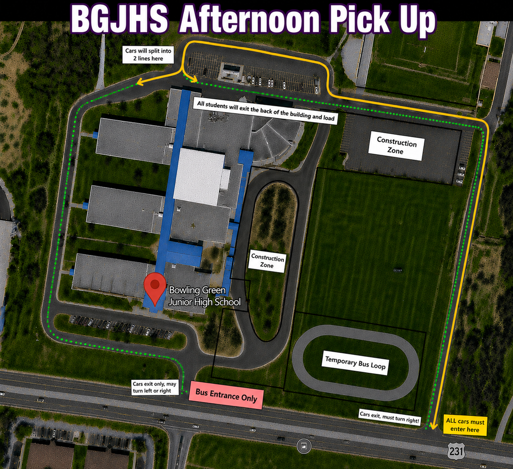 BGJHS Afternoon Pickup Map