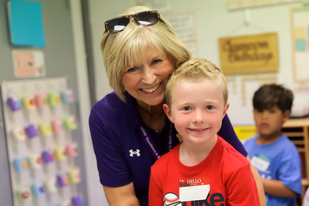 Board Chair Deborah Williams with her grandson