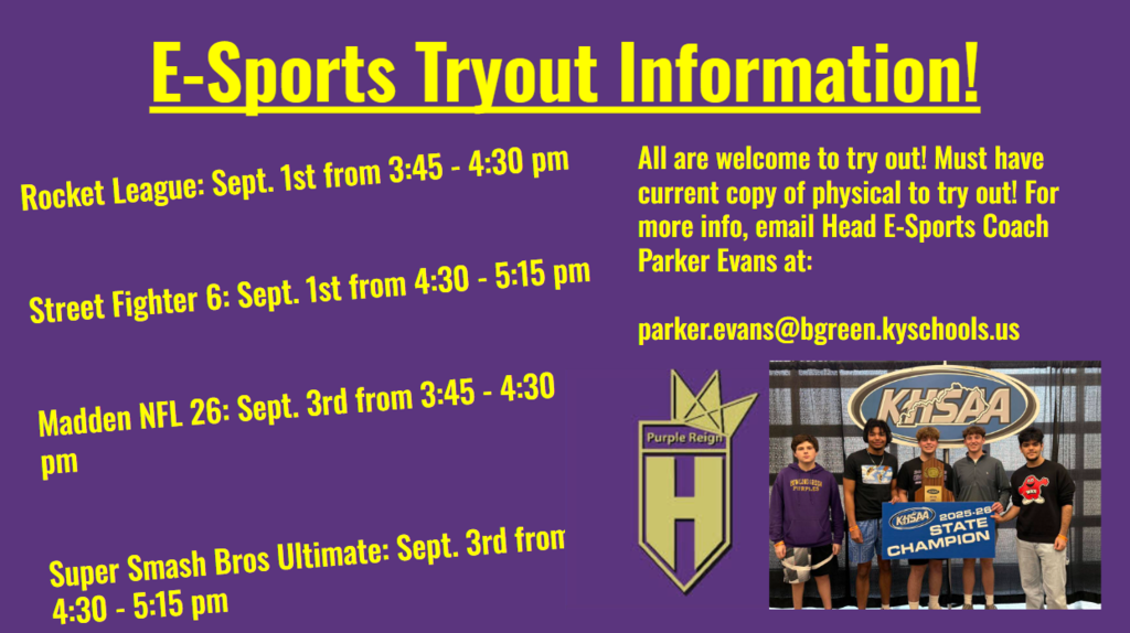 BGHS E-Sports Tryouts