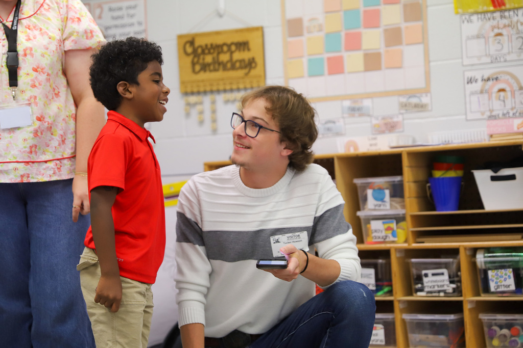 WKU Theatre in Education students coach Kindergarteners on acting classic fairy tales