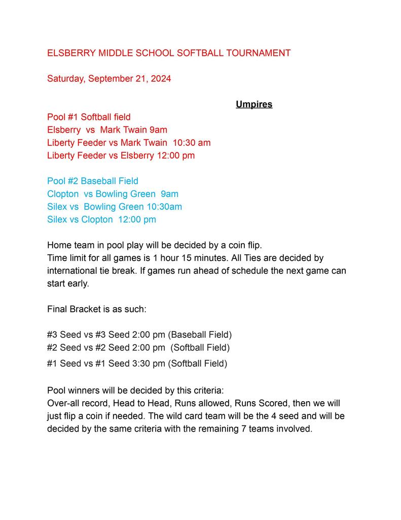 BGMS Softball