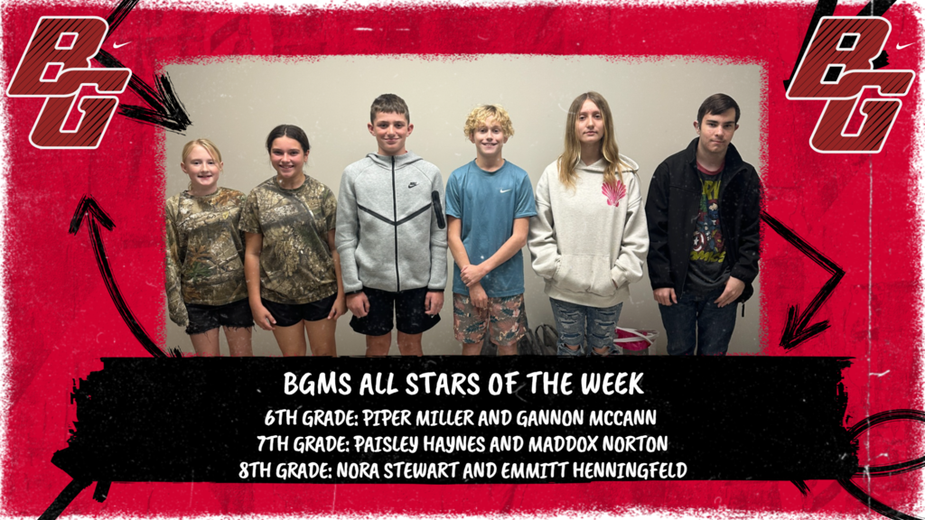 BGMS All Stars Of The Week