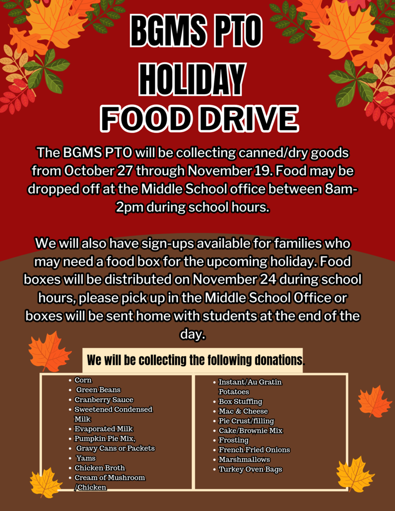 Thanksgiving food drive and form