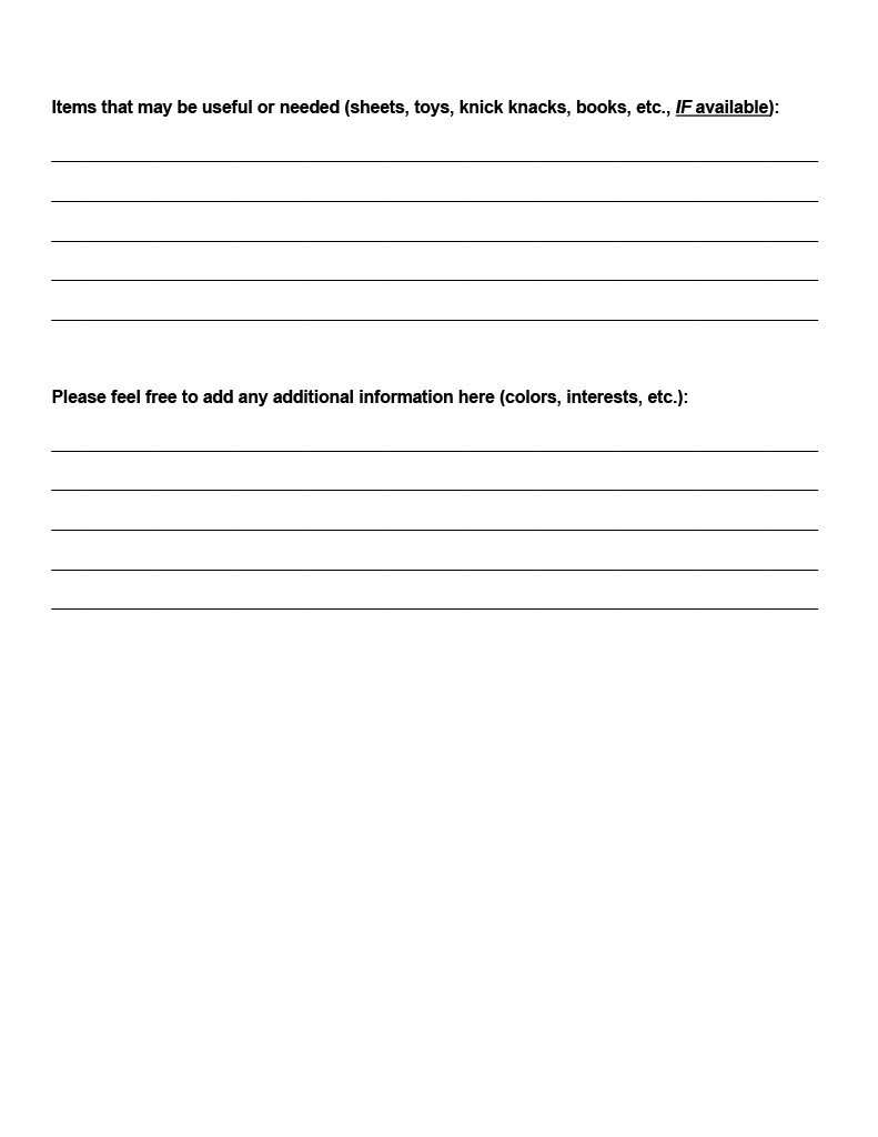 Swap Shop Shopping List Back