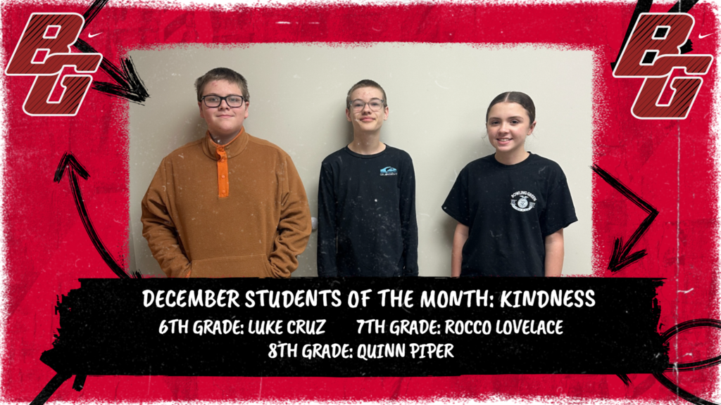 December Students Of The Month