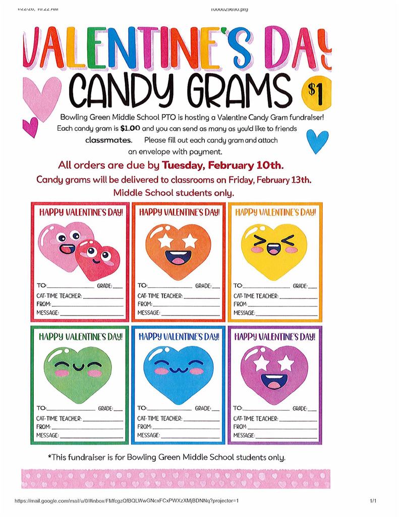 BGMS Candy Grams