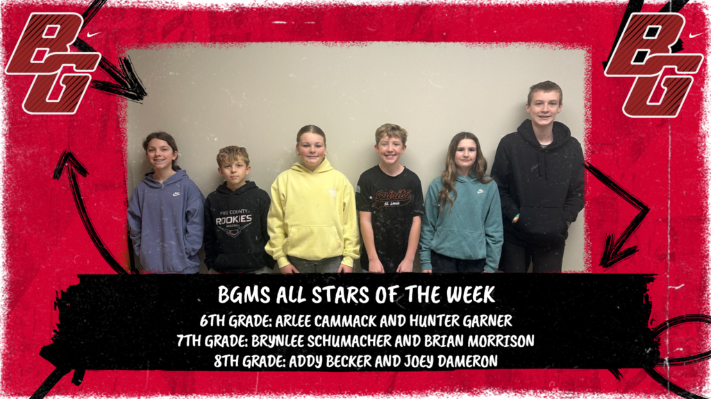 BGMS All Stars Of The Week