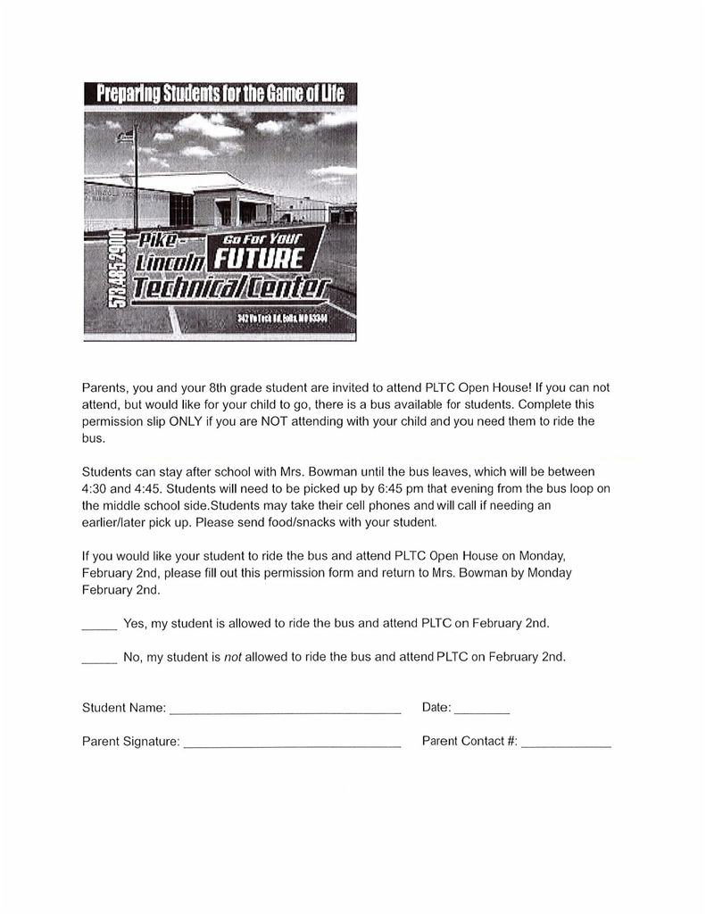 PLTC Permission Form