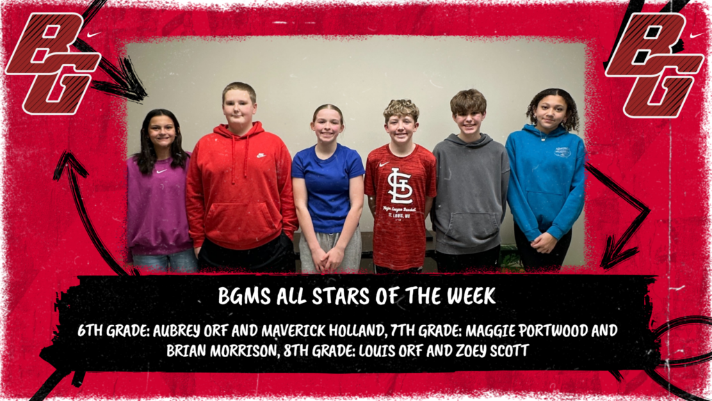 BGMS All Stars Of The Week