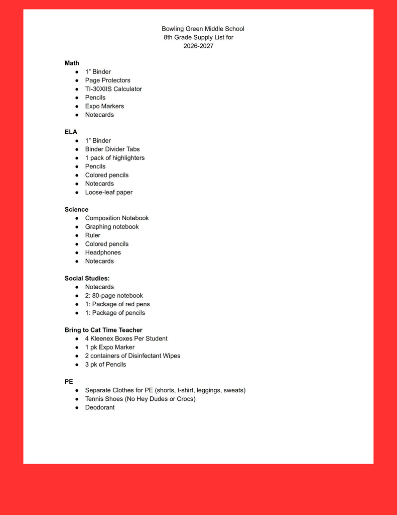 August Newsletter