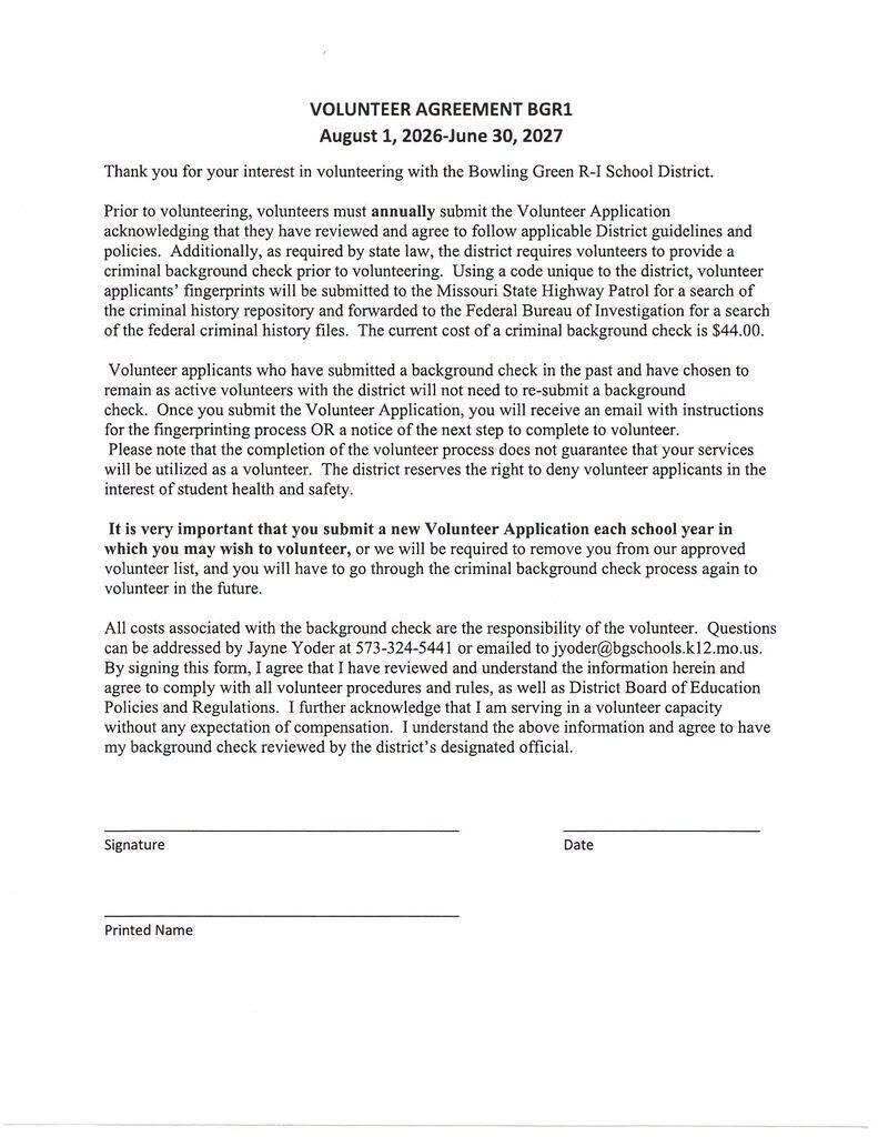 Page 1 of 26-27 Volunteer Registration Packet