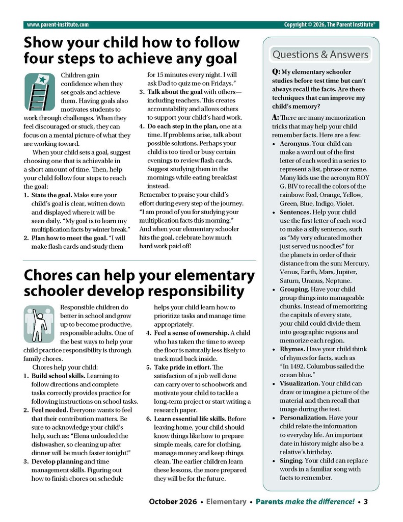 Parents October 2026 Newsletter Page 3
