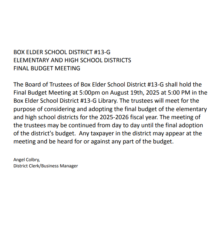 Annual Budget Meeting
