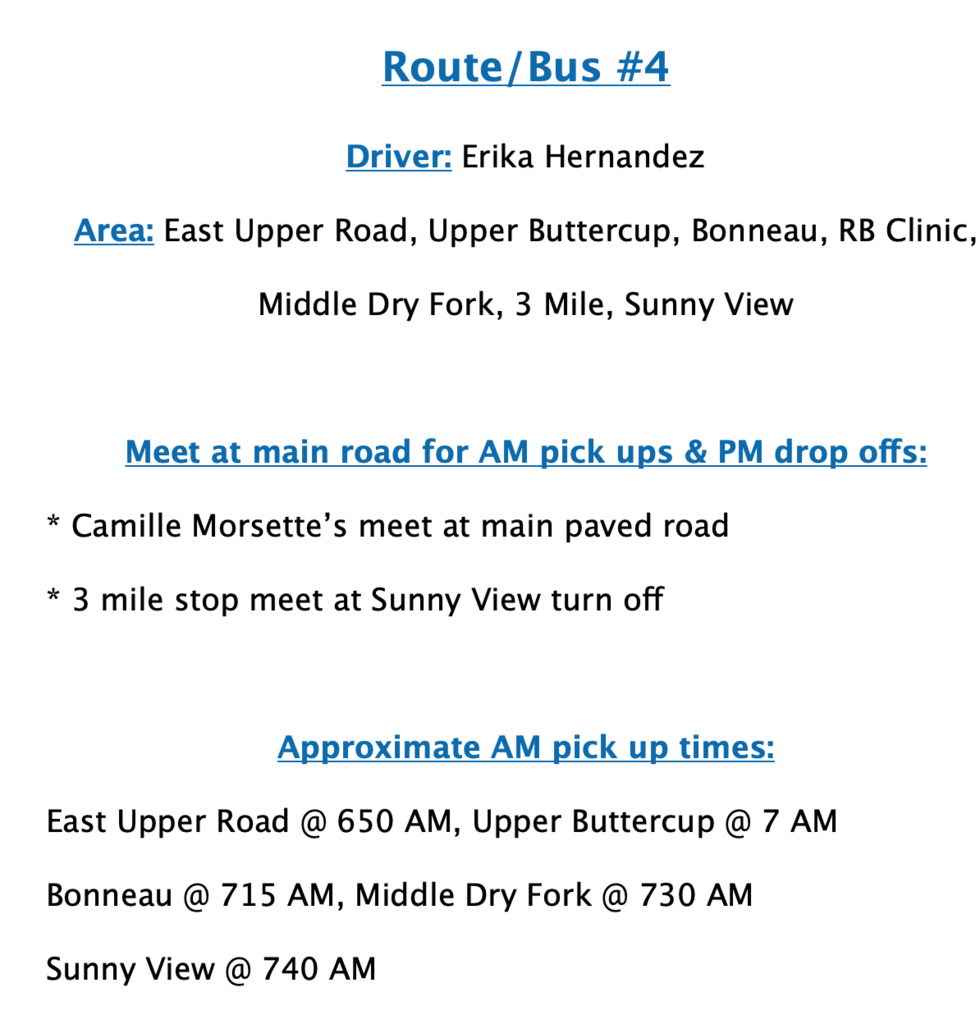 Bus 4 route