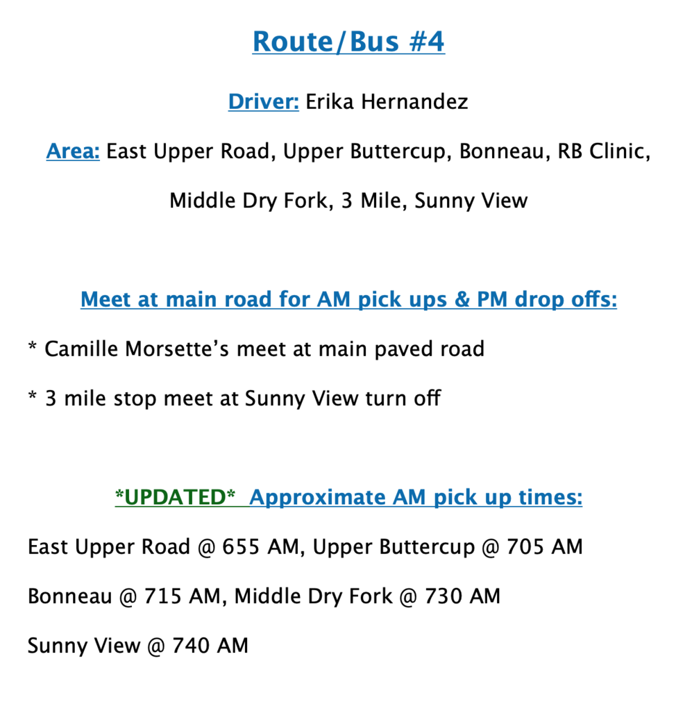 Bus 4 Info