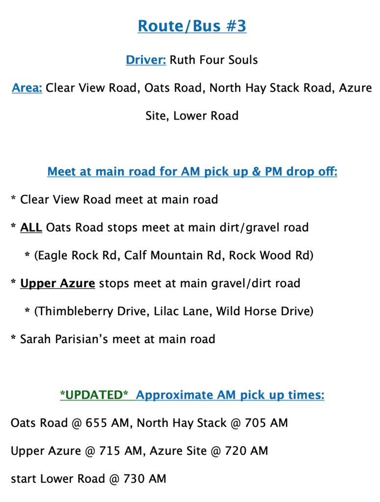 Bus 3 Info