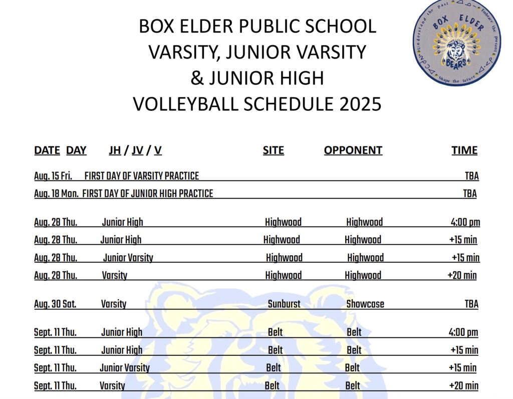 Jr High, Jr Varsity, and Varsity Volleyball
